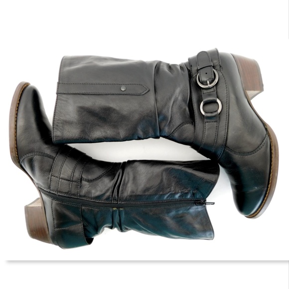 PAUL GREEN Black Leather Slouchy Boots 5.5US/3UK - Picture 4 of 8